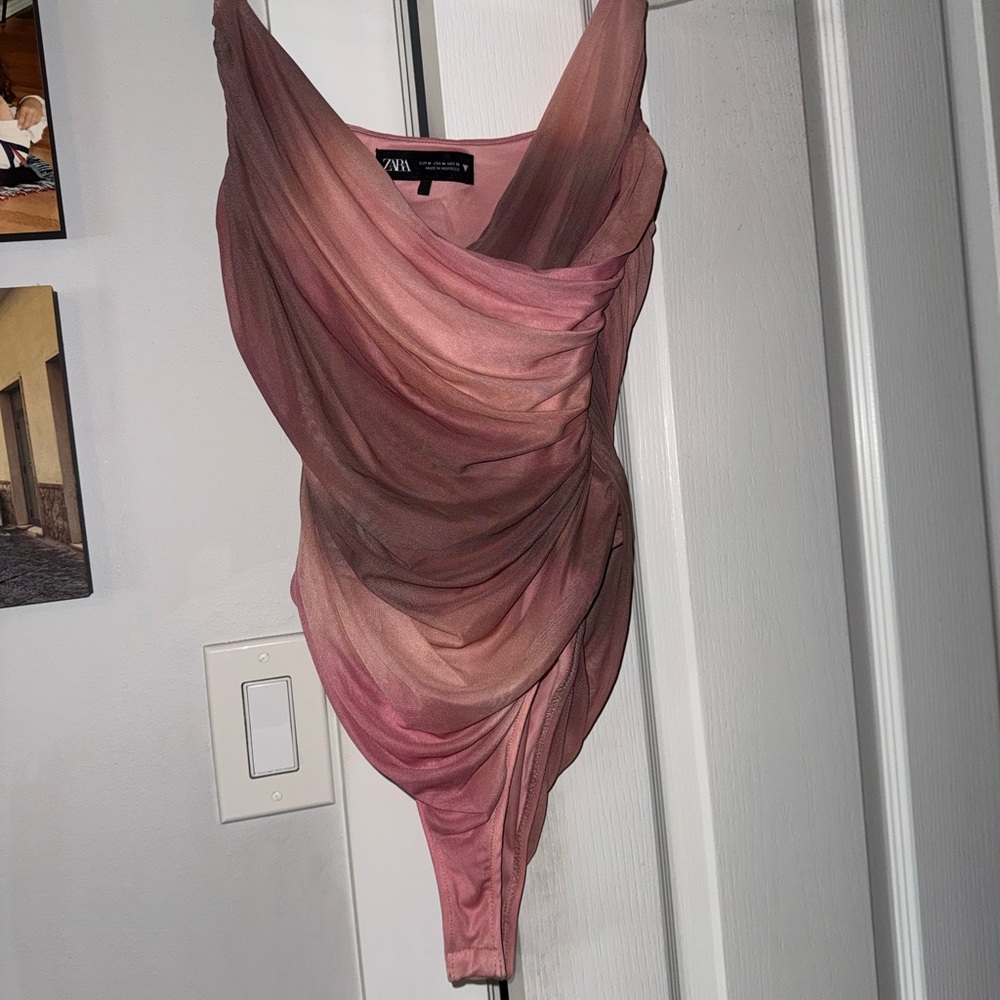 Zara Blush Pink Draped Top